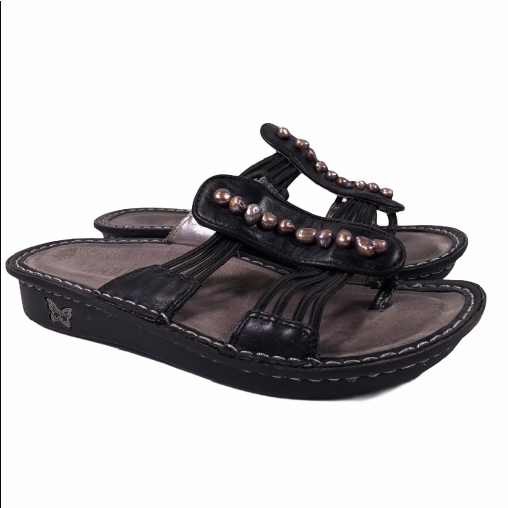ALEGRIA Pisa Embellished Slip On Thong Sandals